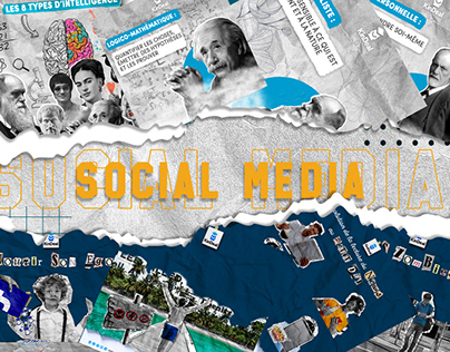 Social media posts v3 : paper cut and paper collage