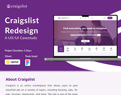 Project thumbnail - Craigslist Website Redesign | Case study