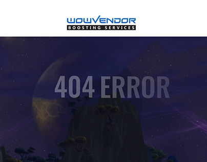 Web 404 error sketched for WowVendor