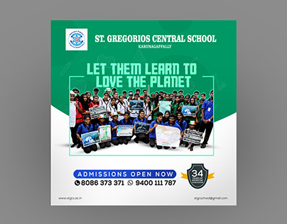 St. Gregorios Central School - Social media design