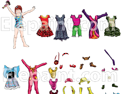 Drawing paper dolls