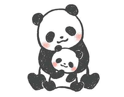 Mother and Child Panda ~Mascot character for a midwife~