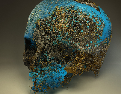 Particles skull