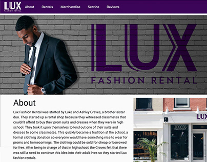Lux Fashion Rental Website