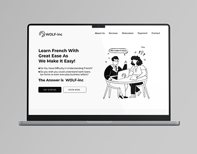 Language Learning website UI design