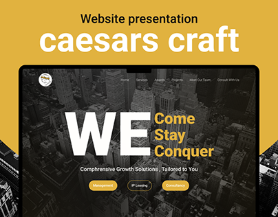Website Presentation: caesars craft