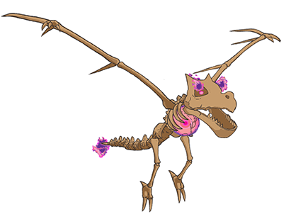 Illustration (Pokemon) Aerodactyl Skeleton