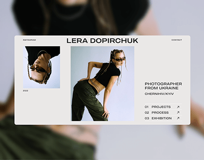 Portfolio website for phorographer|UI/UX design
