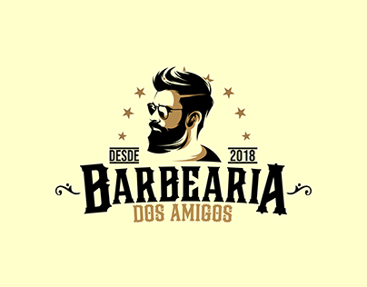 Logo Barbearia Dos Amigos