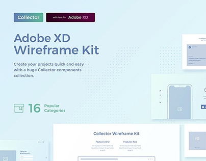 Collector Wireframe Web Kit.