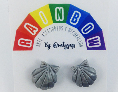 Polymerclay Earrings for Rainbow Designs