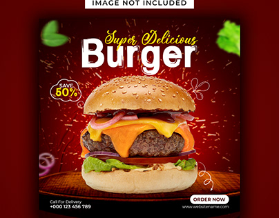 Burger Social Media Design