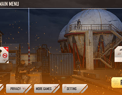 FPS Commando Shooting Game UI Design