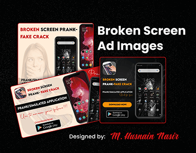 Ad images design for Broken mobile screen