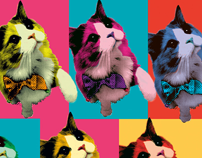 "Warholing" a pet for a canvas print.