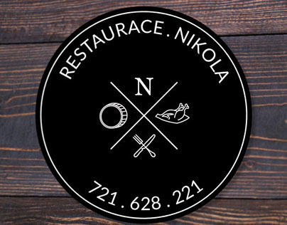 Nikola restaurant sticker