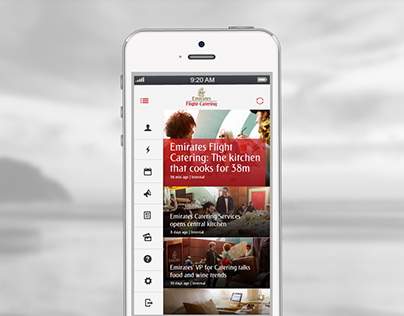 Emirates Catering Mobile App Proposed Design