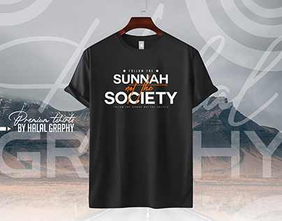 follow the sunnah islamic typography t shirt design