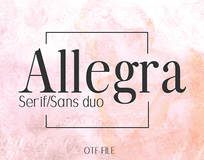 ALLEGRA: An Elegant Font Duo