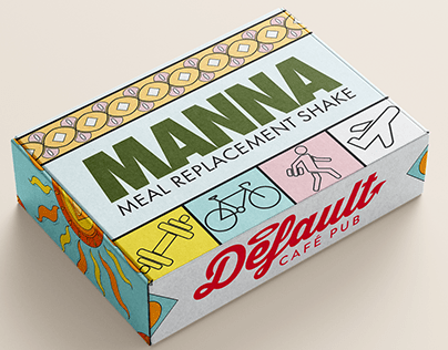 Default's Manna Meal Replacement Shake packaging design