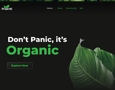 Prakriti - E-Commerce website for sustainable Products