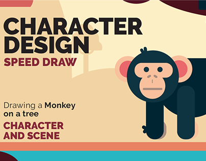 Character design - MONKEY - Drawing - Speed Draw