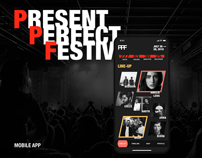 Mobile App for Electronic Music Festival.