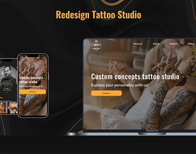 Tattoo Studio Website | Redesign