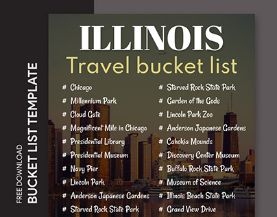 Free Illinois Travel Bucket List Template