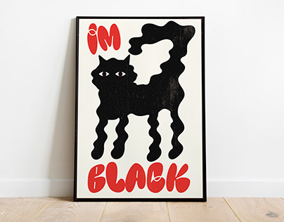 Black cat 海報設計