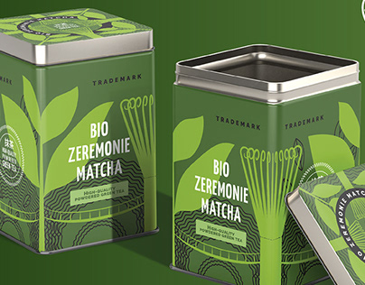 The concept of packaging design for matcha tea