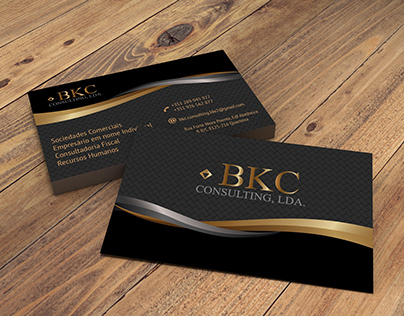 Criação Cartão de visita BKC Consulting LDA.