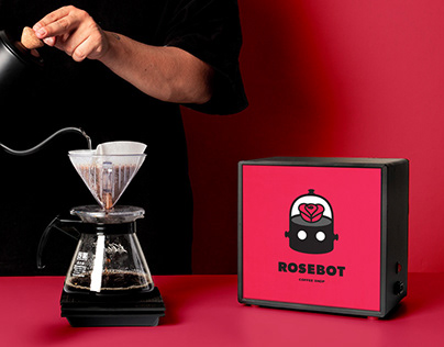 Rosebot Coffee Shop Branding