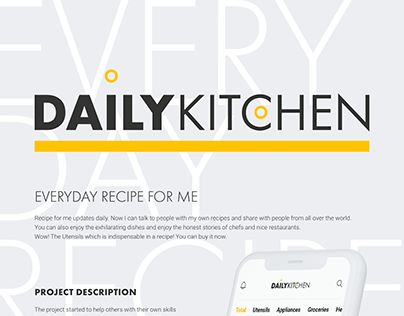 Daily Kitchen UI Design for UI4D