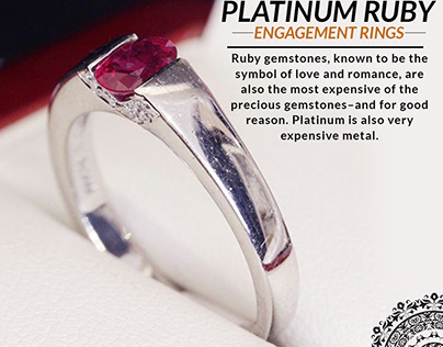 Beautiful Platinum Ruby Engagement Rings