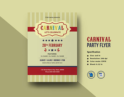 Carnival Party Invitation Template |