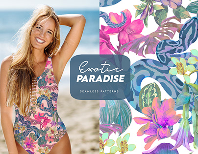 Exotic paradise. Tropical prints