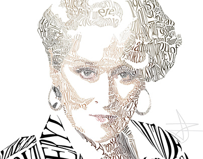 Portrait Typographique | Meryl Streep