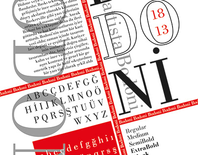 Bodoni Font Tipografik Afiş