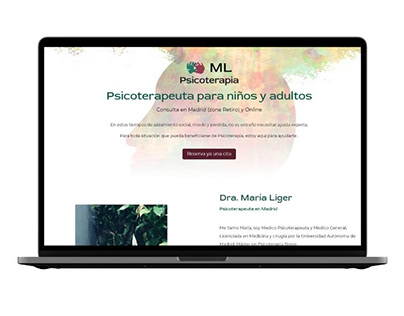 Diseño web para psicoterapeuta en Madrid