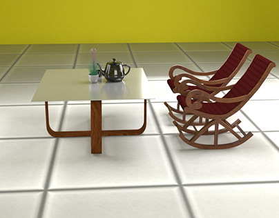 Rocking Chair 3D Model Design & Camera Animation