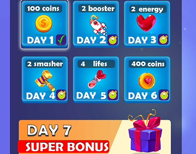 Game Daily Reward screen