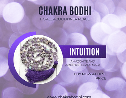 Buy Intuition Amazonite and Amethyst Mala Beads Online!