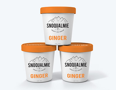 Snoqualmie Ice Cream - Label Packaging Design