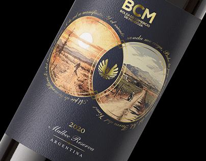BCM Tierra del sol, tierra del vino - Wine label design