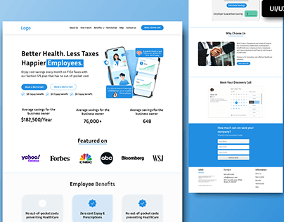 Health care landing page