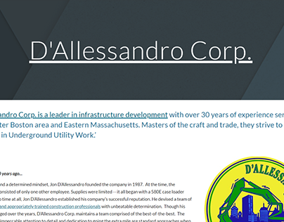 Google Site - D'Allessandro Corp.