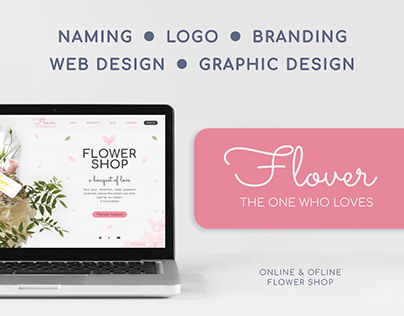Flover (Flower Shop) | Logo, Brandig, Web&Print Design