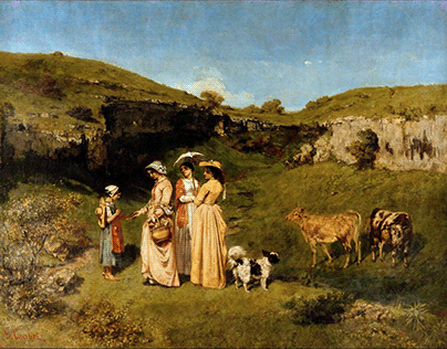 Señoritas de pueblo | Gustave Courbet