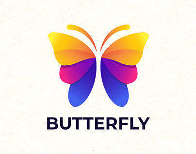 butterfly gradien colorfull